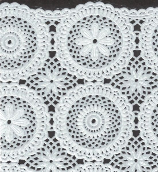 Клеенка ажурная "Лейс" 066Д (бел.круги на белом) (1,32х22м)