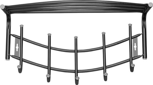 Вешалка настенная ВНП4/Ч (черн.) Ника (упак.5шт.)