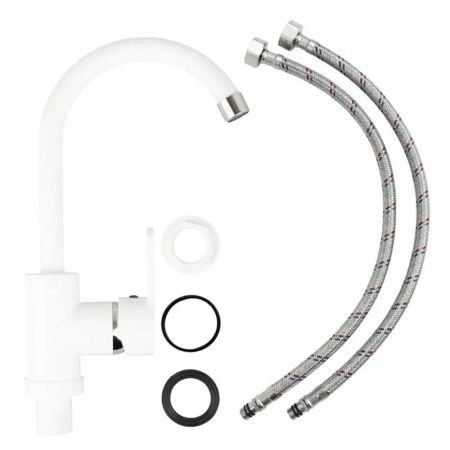 Смеситель для кухни монокомандный  белый  Potato Эверест B40-0467