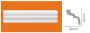 Плинтус потолочный белый 46/46мм С04/50 длина 2м (упак.90шт.) Солид