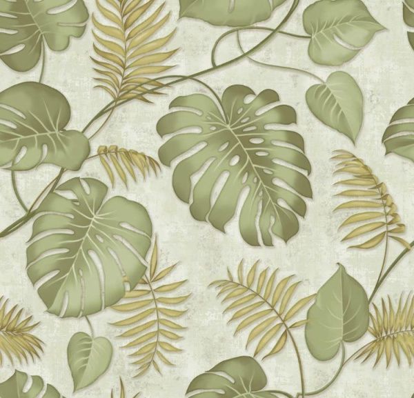 Обои Монстера гофра С14-04 0,5м*10м Гр.2 (упак. 15 рул. Саратов)