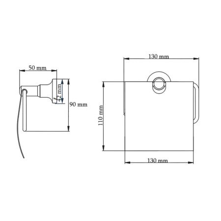 Держатель для туалетной бумаги с крышкой  P1903 (19 серия)