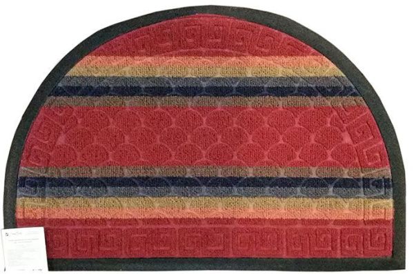 Коврик ворсовой Мультиколор 40х60 полукруг бордовый