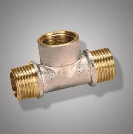 Тройник резьбовой латун. F 331.0404 (T 1/2M*1/2F*1/2M) (уп.5шт.)