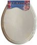 Крышка для унитаза жесткая белая (мрамор) "Классик"