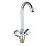Смеситель для кухни двухручковый хром Potato P 4163