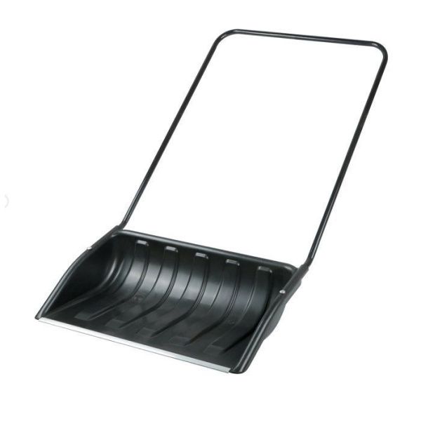 Лопата (движок, скрепер) для снега 710*530 большой (пластиковый) с П-обр.ручкой №1