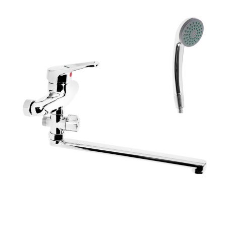 Смеситель для ванны и умывальника монокомандный  хром  Potato Эверест B21-028