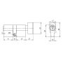 Цилиндровый механизм AX1002Knob70 хром с вертушкой