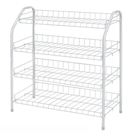 Этажерка 1 для обуви разборн. ЭТ1/МБ (700х660х300) 4 полки. матовый белый Ника