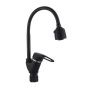 Смеситель для кухни монокомандный черный Potato Эверест B 58-0266 (гибкий излив)
