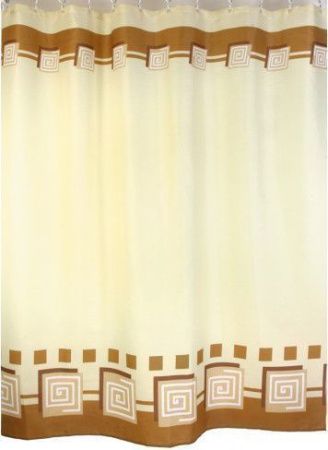 Штора для ванной тканевая бежевая, 1031, "Залел", 180*200