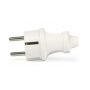 SmartBuy вилка 16А 250В (АБС-пластик, прямая, белая, земля) SBE-16-P01-w