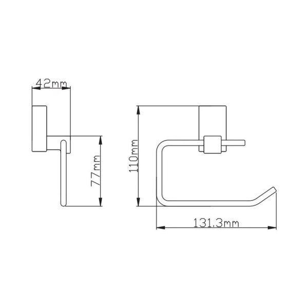 Настенный держатель для туалетной бумаги  P1603-2 (16 серия)