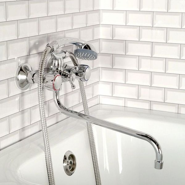 Смеситель для ванны двухручковый хром Potato Diadonna D80-225355