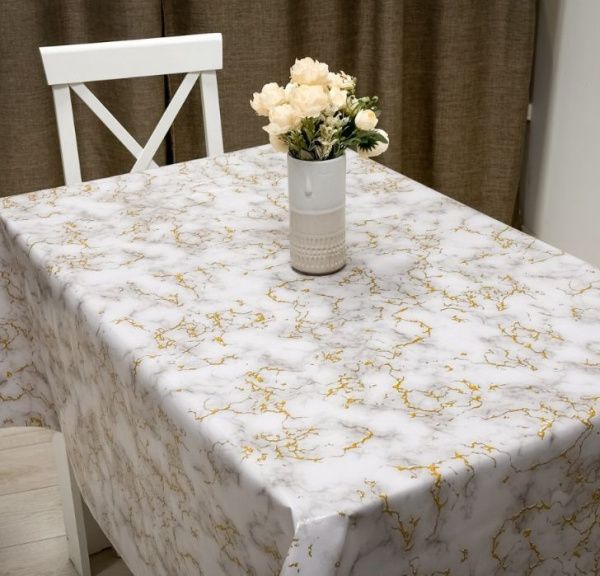 Клеенка на нетк.основе "Mirror" M 81200B Мрамор Мельхиорский (1,40х20м)