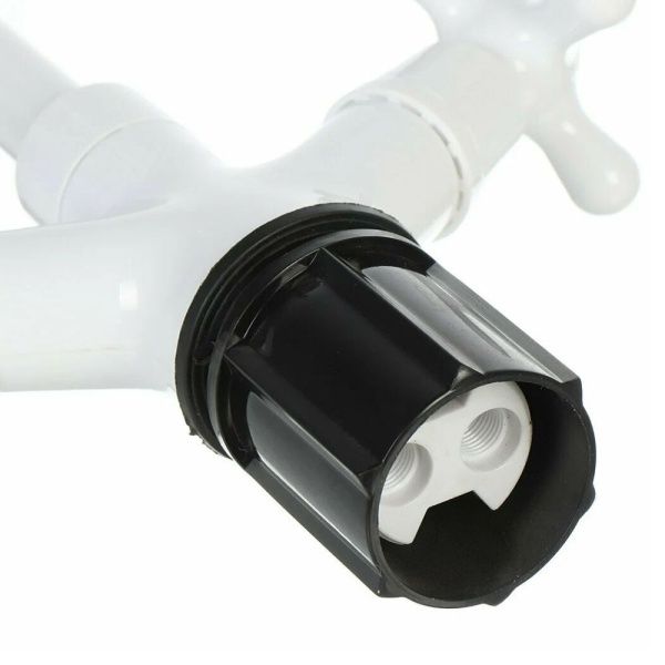 Смеситель для кухни двухручковый  белый  Potato Эверест B41-3597