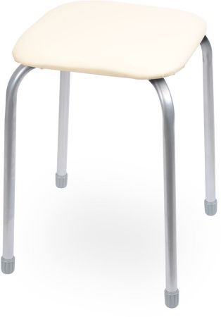 Табурет "Классика3" ТК03/СК на 4-х опорах (квадр.сидение) слоновая кость Ника