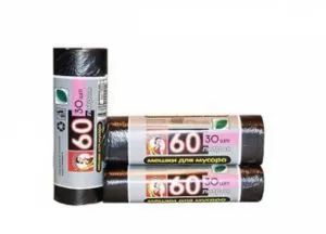 Мешки для мусора 60л. "Экономка", рулон 30шт (кор.50 рол.)