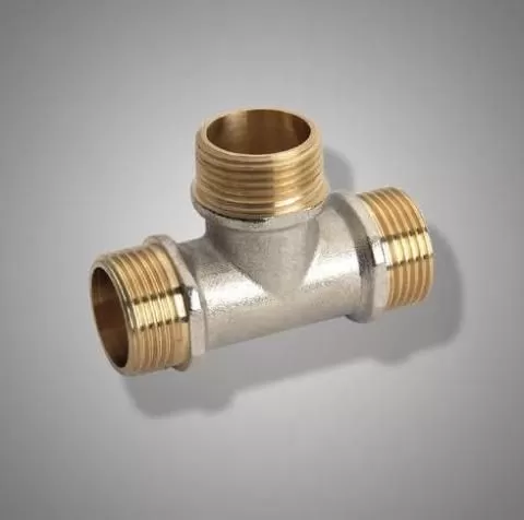Тройник резьбовой латун. F 329.0606 (T 1"M*1"М*1"M) (уп.5шт.)