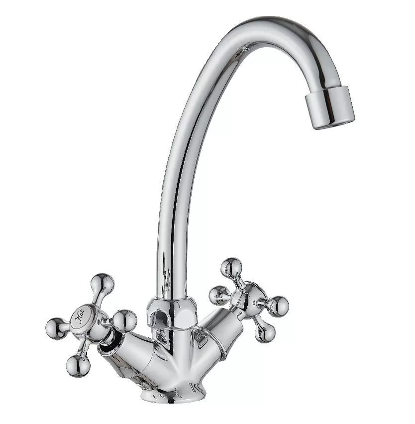 Смеситель для кухни двухручковый хром Potato Diadonna D 400-65