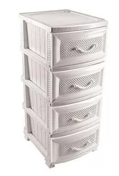 Комод 4-х секц. без декора "Дельфин" белый