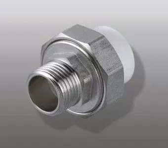 Муфта разъемная F 102.3206 (HJ 32*1M PN25) ППР-латунь (американка) (уп.5шт.)