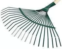 Грабли веерные 18 зуб. проволочные метал. порош.окр. с черенком* (упак.10шт.)
