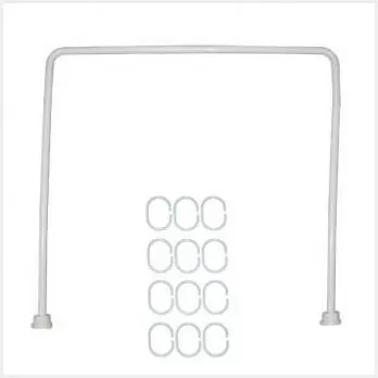 Карниз для ванной угловой белый (90-90-90)