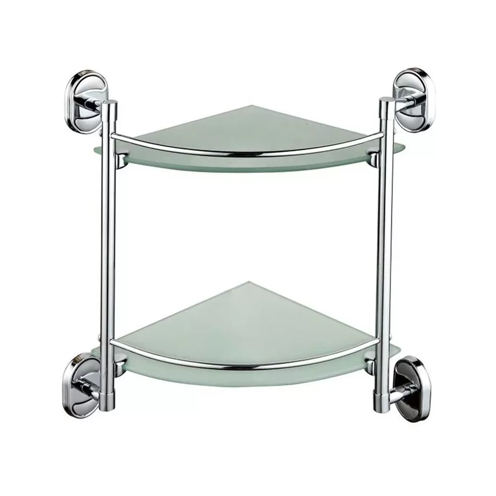 Полка стеклянная угловая 2-х ярусная P2907-2 (29 серия)