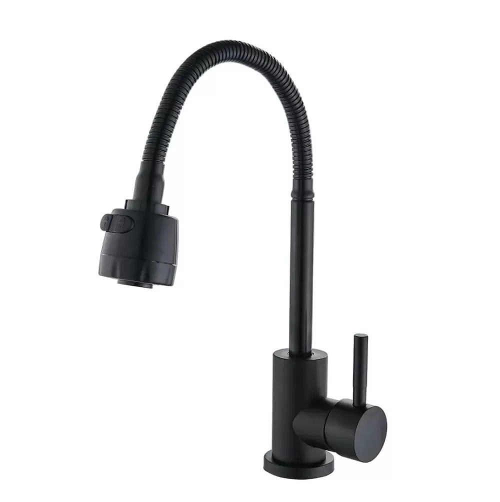 Смеситель для кухни монокомандный  черный  Potato Эверест B58-2016M