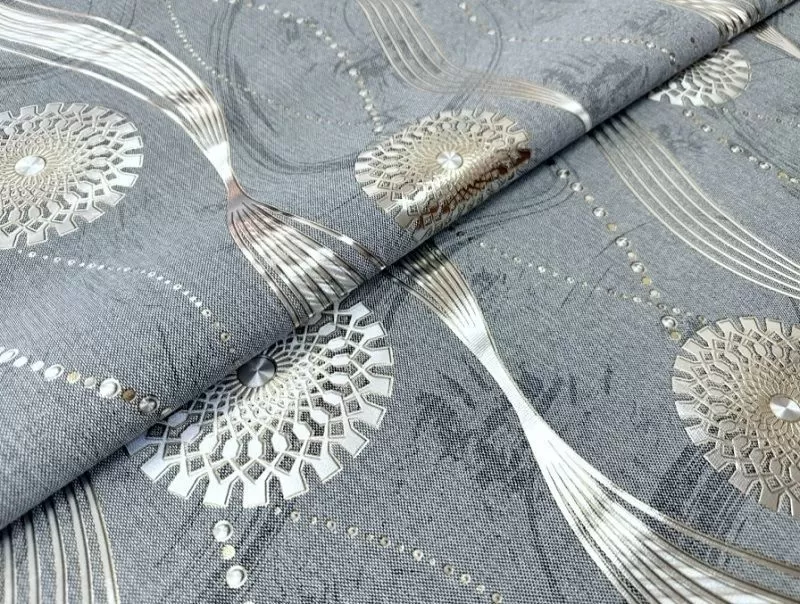 Клеенка на тк.основе лазерная "Жемчуг с принтом" 21607 (1.37х20м)