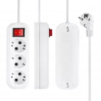 Сет. удлинитель ПВС 3х1 3роз.  3м 16А земля, выкл (корпус АБС-пластик) E1М