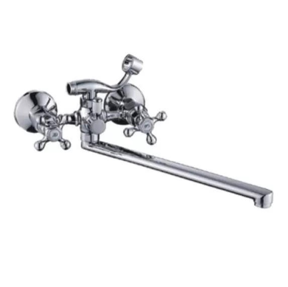 Смеситель для ванны и умывальника двухручковый хром Potato P 23306