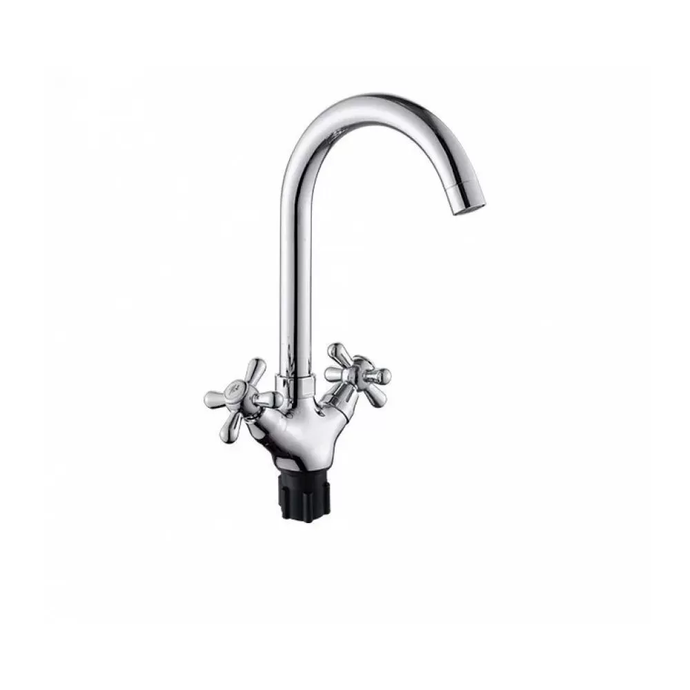 Смеситель для кухни двухручковый хром Potato Эверест B 41-301