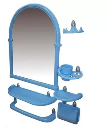 Зеркальный набор для ванной синий (голубой), "Олимпия"