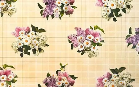 Клеенка на тк.основе "Колорит" 807/2 беж/сирень,розы (1.26х25м)