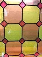 Пленка с/к "HONGDA" арт.9004 (витраж квадрат-ромб ) 0.45х8м