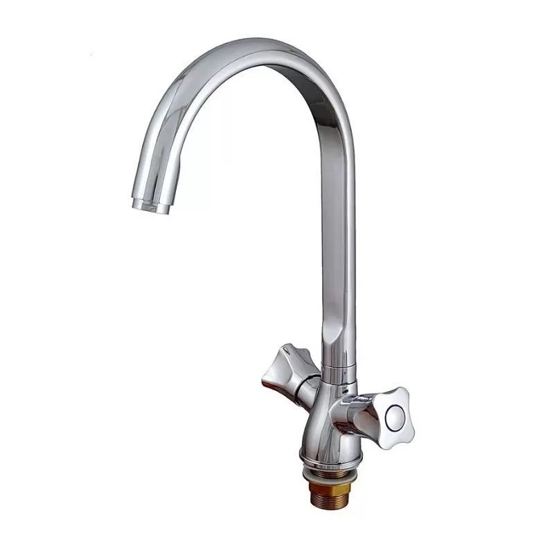 Смеситель для кухни двухручковый хром Potato P 41306 N