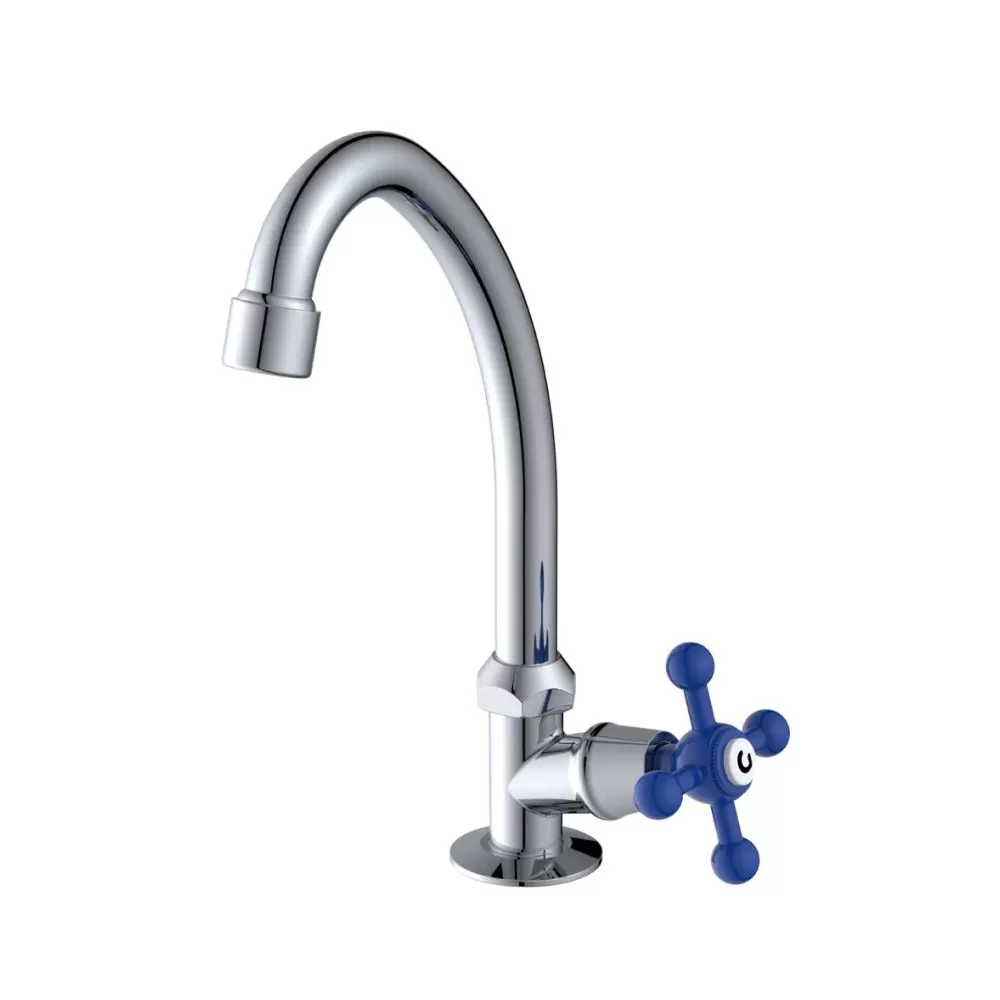 Кран водоразборный одноручковый на холодную воду хром  Potato Эверест B41-353